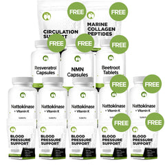 Blood Pressure Support & Nattokinase - Buy 3 Get 2 (Plus Free Gifts)