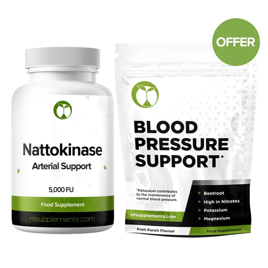 Blood Pressure Support Powder and Nattokinase Capsules