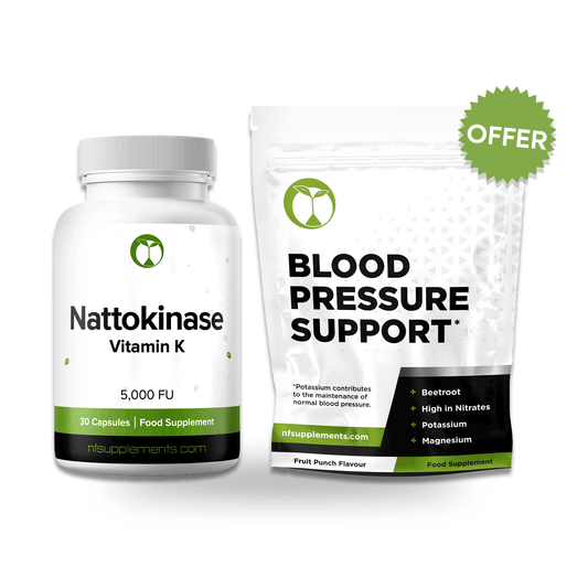 Blood Pressure Support Powder and Nattokinase Capsules