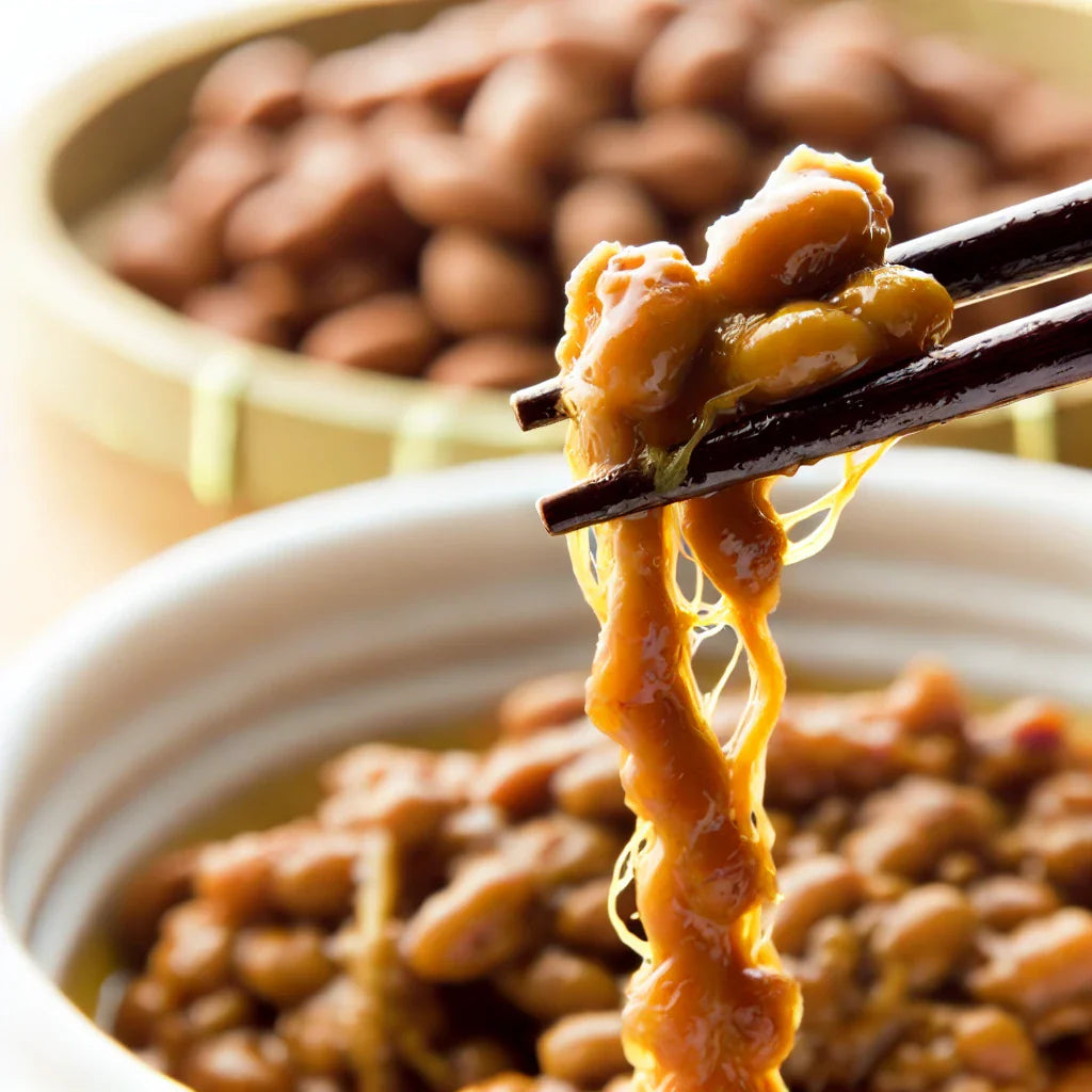 natto traditional japanese fermented soybean dish